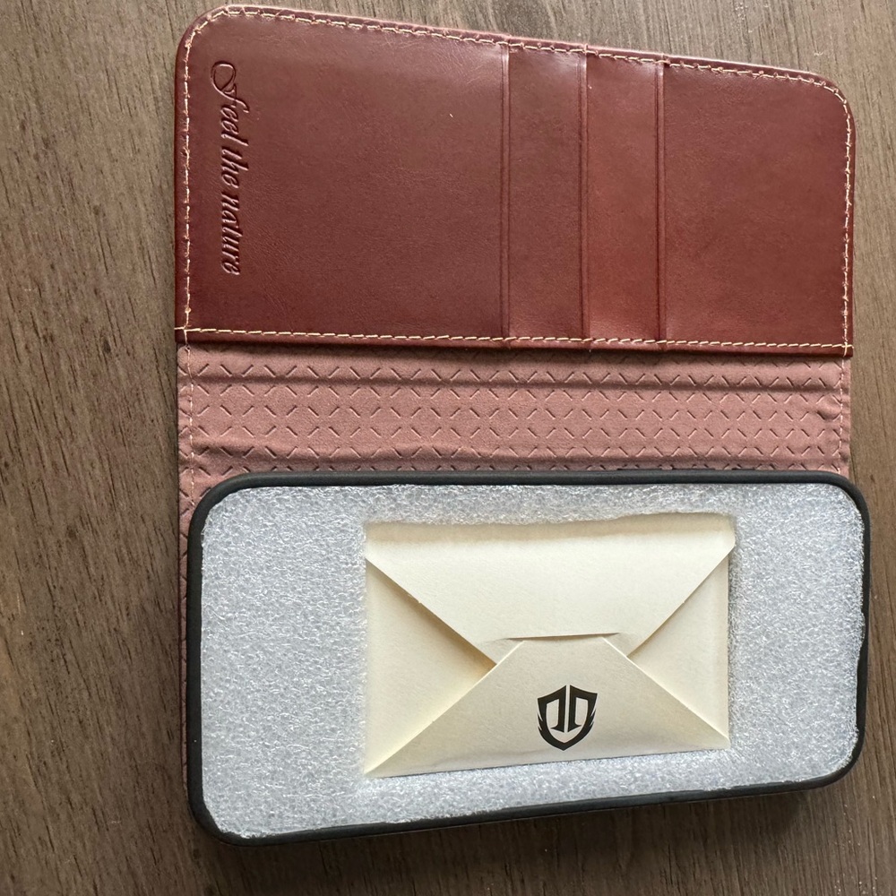 Shieldon Genuine Leather Wallet Case for Iphone 15 Pro Max